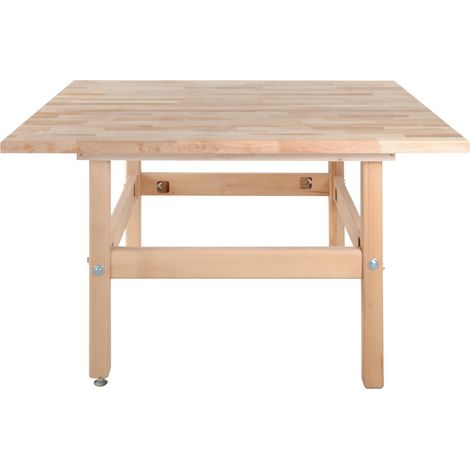 AUTRES Table de travail scolaire 1500 x 1200 - Plateau hêtre massif 40 mm