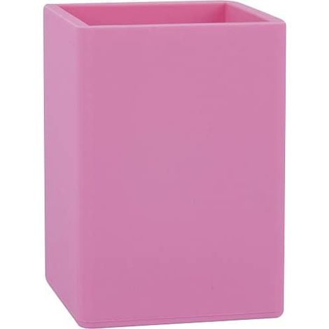 Portalapices silicona cuadrado  Rosa (1/3)