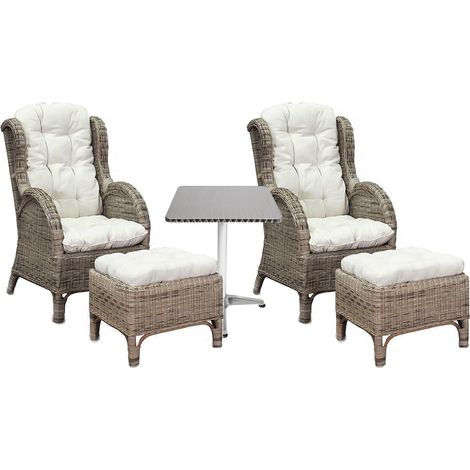 2 Stück Rattan Ohrensessel mit Fußhocker und Bistrotisch-2xMRS01+M537504 (1/5)