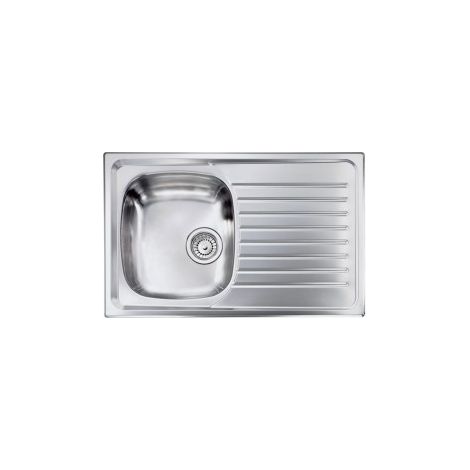 Lavello SIROS 79X50 1 vasca sinistra+ gocciolatoio ACCIAIO INOX finitura Satinato (1/5)