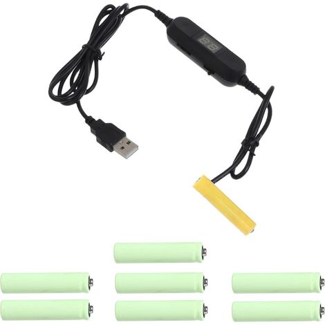 Adaptateur USB vers 1,5 V-12 V LR03 AAA pour thermomètre-hygromètre à distance (1/4)