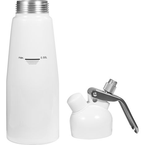 Siphon à crème fouettée en aluminium de 500 ml avec 3 embouts (blanc) (1/5)