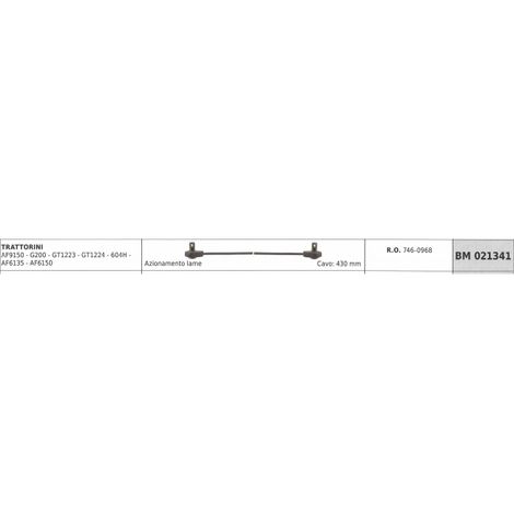 Cavo azionamento lame MTD trattorino AF9150 G200 GT1223 604H AF6150 cavo 430 mm