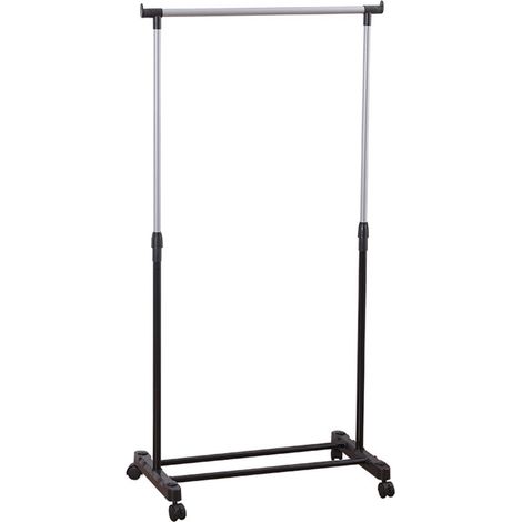 Organisateurs de placard et rangements : portant à vêtements à roulettes, hauteur réglable, chariot à vêtements, séchoir à linge roulant, armoire à vêtements roulante, porte-manteau simple intégré dan (1/5)