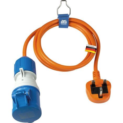 Caravan CEE Adapter Cable, British Plug Type G, 250V, 16A, IP44, Outdoor Motorhome (1/3)