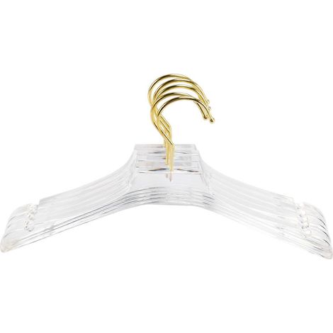 Lot de 5 cintres en acrylique transparent, taille S-- (1/5)