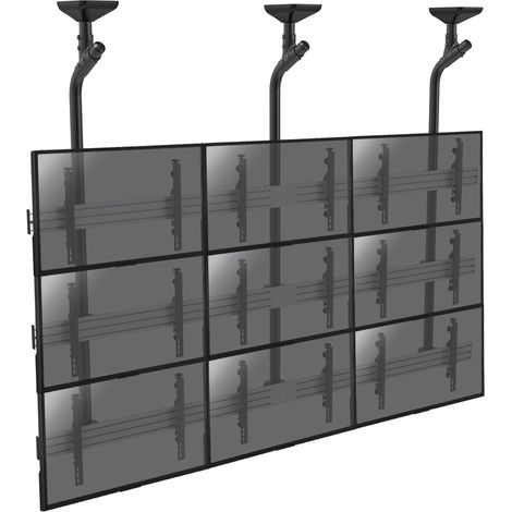 Support plafond mur d'images pour 9 écrans TV 45''-50'' (1/3)