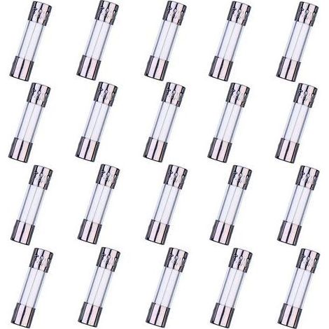 Lot de 20 Fusibles en Verre à Action Rapide 5x20mm 4A 250V (0.2x0.78 pouces) - Protection Électrique pour Appareils Domestiques et Industriels (1/2)