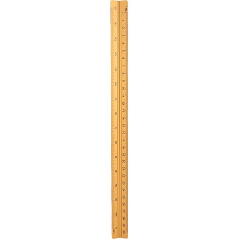 Règle architecturale à l'échelle 30 cm, en aluminium, précise, concave, équerre multifonctionnelle pour dessin technique, couleur or. (1/5)