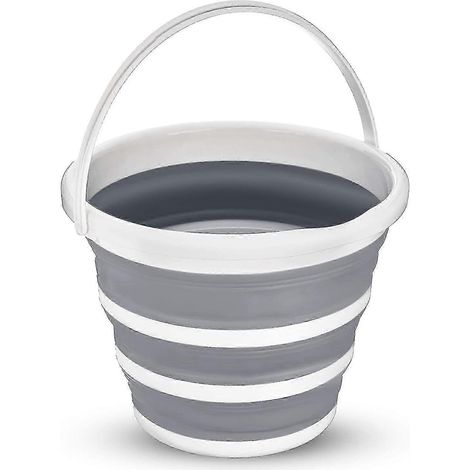 25-26 Seau pliable de 10 litres (gris) (1/2)