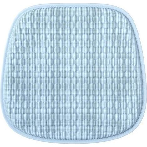 Coussin orthopédique en gel rafraîchissant pour la sciatique, structure alvéolée, 5 couches, housse amovible et dessous antidérapant, pour bureau, voiture, roulettes de chaise, 44 x 46 cm, bleu glacie (1/5)