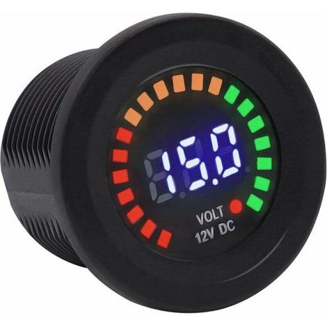 royaluxe -TR Turn Raise 12V Tension Batterie Affichage Numérique Voltmètre pour Moto Bateau Voiture Surveillance de la tension dans l'automobile (1/5)