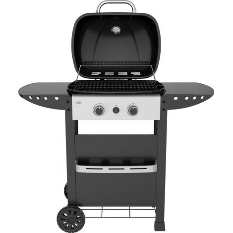 Barbecue a Gas 2 Fuochi SIMPLY HOT – Con Griglia in Ghisa e Ripiani Laterali