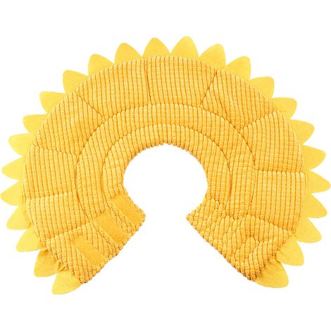Collerettes pour Chiens Chat Anti-Morsure Protection Ajustable Collier de Récupération Comfy Cone pour Chiens et Chat avec Adorable Motif de Tournesol Jaune(S) (1/5)