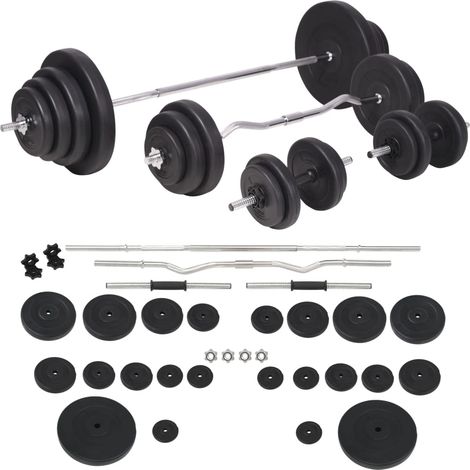 Langhantel- und Kurzhantelset 120 kg (1/5)