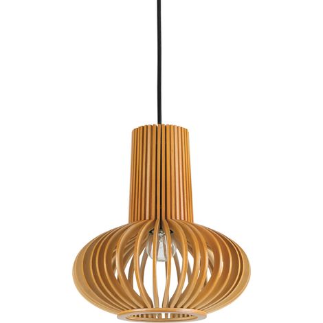 Sospensione Industrial-Minimal Citrus-2 Legno Marrone 1 Luce E27 (1/3)