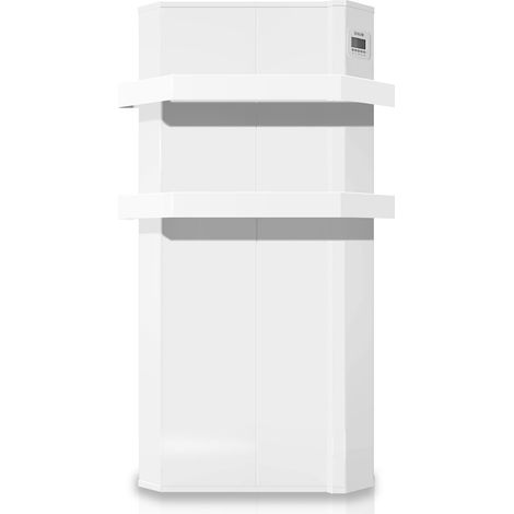 HJM ENYA 750 Radiador secatoallas eléctrico  750W  SIN OBRAS  blanco  12.5 x 46 x 76 cm  BAJO CONSUMO: programable por horas, días, (1/4)
