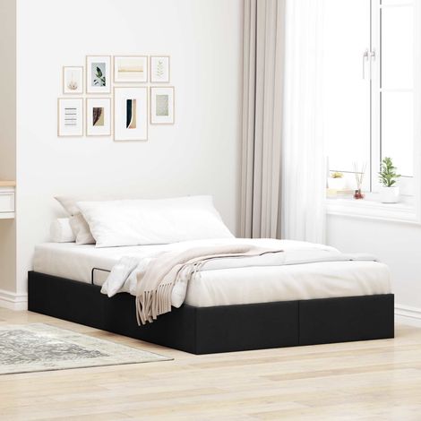 Estructura de Cama Ottoman Negro 120 x 200 cm tela (1/5)