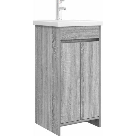 Bathroom Vanity with Sink Grey Sonoma 42 x 40 x 84.5 cm vidaXL