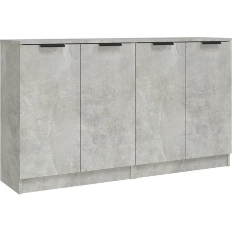 Credenza buffet cassettiera mobile contenitore organizer cucina soggiorno soggiorni set da 2 60 x 30 x 70 cm derivati del legno grigio 020036854