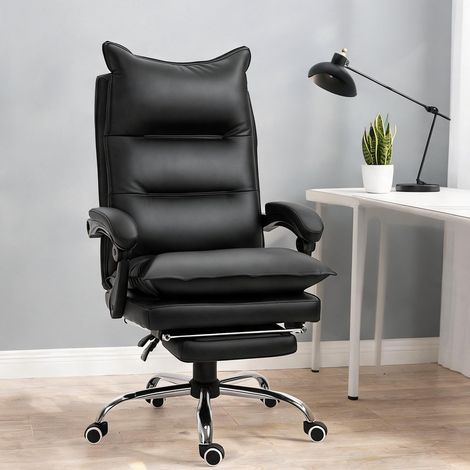 Chaise de bureau nero en pVC finta pelle Metallo 66 x 72 x 122 cm (1/5)