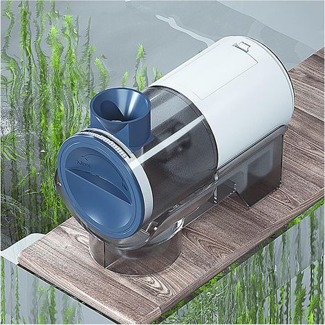 Temporizador para acuario, alimentador automático de peces, funciona con dos pilas de 1,5 V, programable, dispensador automático de comida para acuario (pilas no incluidas). (1/5)