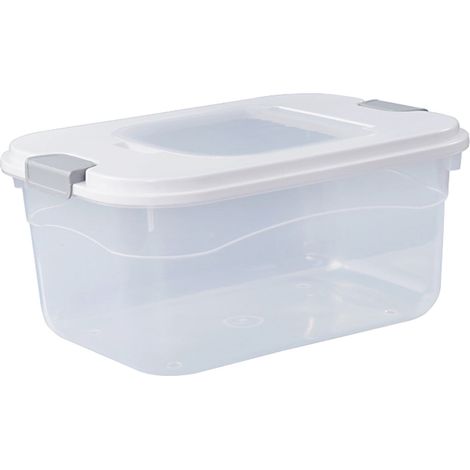 Seau De Stockage Pour Riz - Contenant Hermetique Transparent En Plastique Sans BPA - Pour Riz Farine Et Autres Aliments Secs - Capacite 5 Kg - 29x21x14 Cm - 1 Piece (1/5)