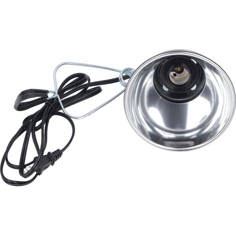 Lampe chauffante 250 W en aluminium pour reptiles, avec dôme profond et polyvalent, compatible avec ampoules UVA et UVB E26. (1/5)