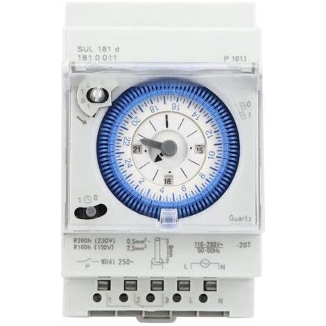 Programmable Time Switch, Mechanical Timer Switch, 16A Manual/Automatic Weekly Controller for Lighting Home DIY Electrical Equipment (1/4)
