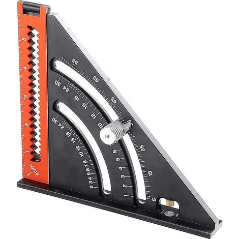 Équerre pliante de charpentier, goniomètre de précision multi-angles, 15 cm (6 pouces), en alliage d'aluminium. (1/3)
