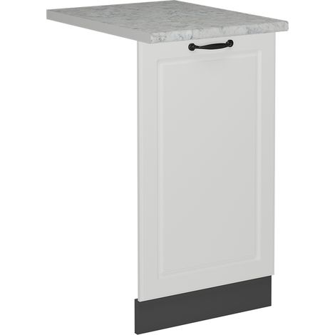Façade de lave-vaisselle R-Line, Blanc campagne, 45cm , PT Marbre, Vicco