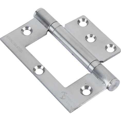Bisagra Flap Inox 100x75mm Acero Inoxidable Fácil Instalación (1/2)