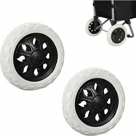 2 Pièces Remplacement de Roues de Caddie en Caoutchouc, Roues de Chariot en Plastique avec Mousse, Noir Hot Design Roue Chariot, pour Les Caddies, Les Chariots (1/5)