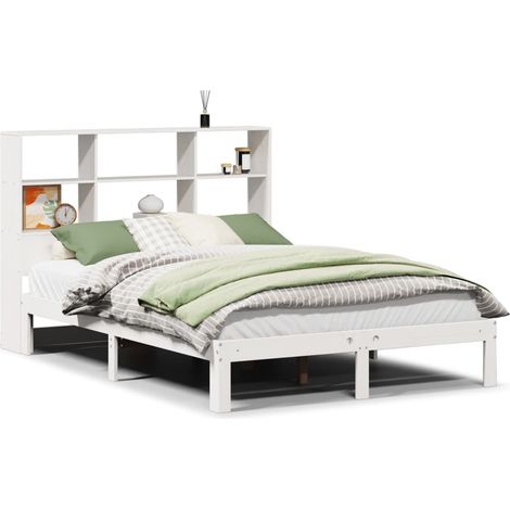 Maison Exclusive - Letto Libreria senza Materasso Bianco 140x190 cm Legno di Pino