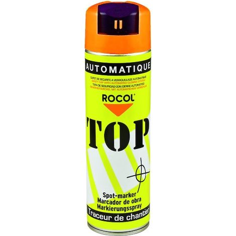 Traceur de chantier TOP AUTOMATIQUE - orange - 500 mL - ROCOL