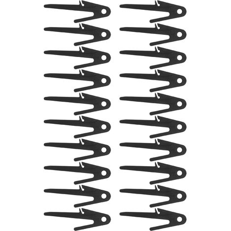 20 Pièces Fixations de Rails de Tiroir en Plastique Noir, Clips de Butées Antichute, du Bruit et Résistance à L’usure, pour Systèmes de Tiroirs Bureau et Chambre (1/5)