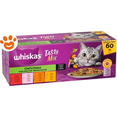 Whiskas Cat Tasty Mix in Salsa - Confezione 60×85 Gr -