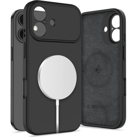 Custodia Tech-Protec in silicone MagSafe per iPhone 17 - Nera (1/5)