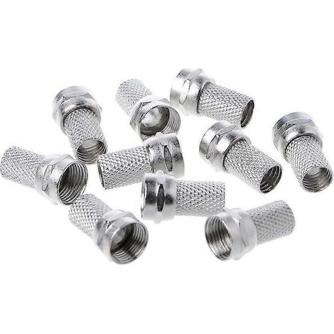 10 Pièces Connecteur F 75-5 à Visser Pour Câble Antenne Satellite RG6 (1/5)