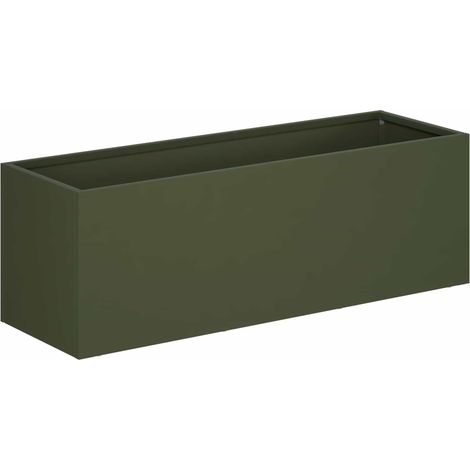 Garden Planter Olive Green 40 x 20 x 20 cm Cold-rolled Steel vidaXL