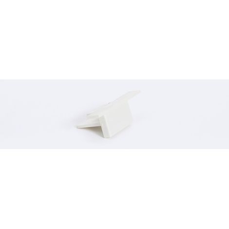 Tappo Finale per Binario Monofase Borgia da Incasso Alluminio Bianco (1/2)