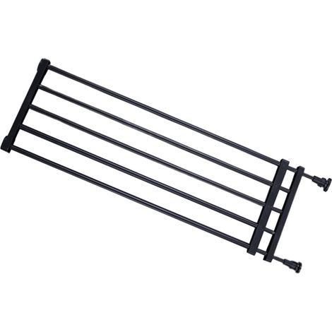Einziehbares Hundezaungitter 39–60 cm x 36 cm, schwarz, geeignet für Türrahmen, Treppen und Flure, ausziehbares Hundegitter fürs Haus (1/5)
