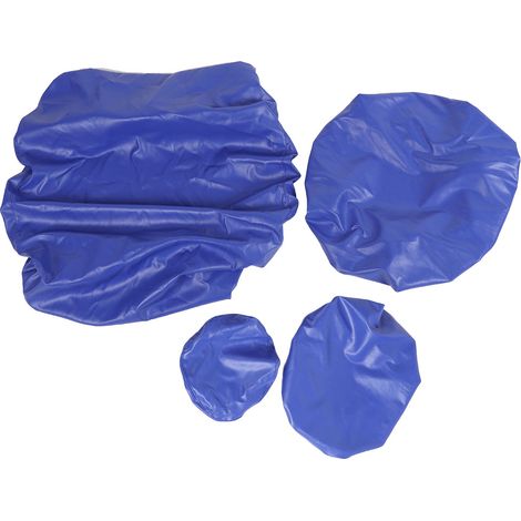 Lot de 4 housses de protection pour fauteuil dentaire en PU sans lavage, coussin pour appui-tête, kit de protection L Bleu (1/4)