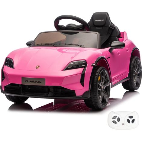 Porsche Taycan Turbo S Elektro Kinderauto 12V - Rosa (1/4)
