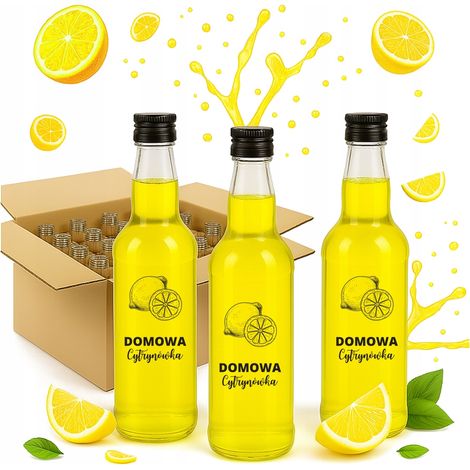 20x Botella MONOPOL 500ml con ESTAMPADO DE LIM脫N para tinturas 0,5L (1/5)