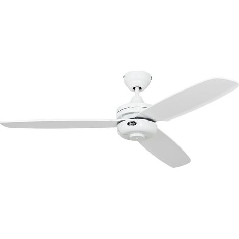 NIGHT FLIGHT 132, Ventilatore senza Luce con Telecomando, CasaFan - Corpo: Bianco - Colore Pale: Bianco (1/3)
