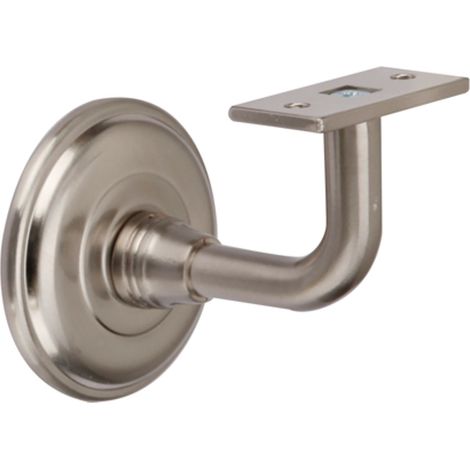 Soporte pasamanos Zamak níquel satinado barandilla base recta interior exterior