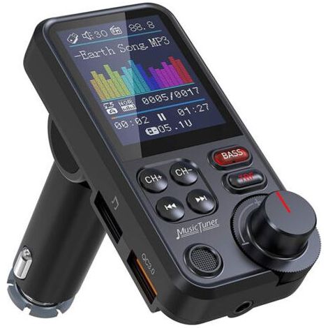 Émetteur FM 5.0 sans fil, récepteur Bluetooth, lecteur MP3, chargeur rapide QC3.0, kit mains libres pour voiture (1/5)