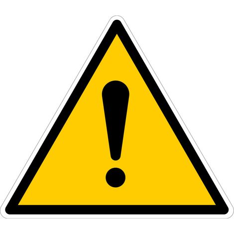 Panneau danger - Signalisation danger générale - Adhésif 125x125 mm - Conforme aux normes de sécurité (1/5)