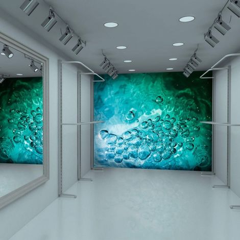 Papier peint eau bleu océan - 250 x 193 cm